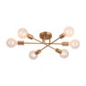 Lustre Sputnik Hashteg 6xe27 Moderno para Sala de Jantar Dourado - 1