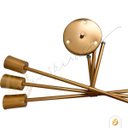 Ver imagem 6 de Lustre Sputnik Hashteg 6xe27 Moderno para Sala de Jantar Dourado