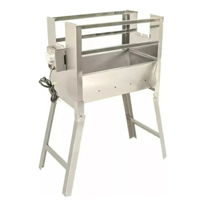 Churrasqueira Portátil C/ Espeto Giratório Inox 220v