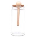 Ver imagem 2 de Pote Redondo Vidro com Tampa Rolha e Colher de Bambu 1 L Lyor 5753