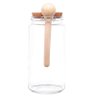 Pote Redondo Vidro com Tampa Rolha e Colher de Bambu 1 L Lyor 5753 - 2