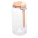 Ver imagem 1 de Pote Redondo Vidro com Tampa Rolha e Colher de Bambu 1 L Lyor 5753