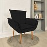 Kit 2 Poltronas Decorativas para Sala de Estar Opala Las Vegas Suede Amo Estofados:Preto - 3