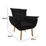 Kit 2 Poltronas Decorativas para Sala de Estar Opala Las Vegas Suede Amo Estofados:Preto - 7