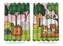 Ver imagem 1 de Cortina Infantil Safari Baby Rosa 2,60x1,50 Tecido