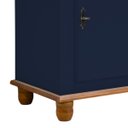 Ver imagem 4 de Estante Torre 02 Prateleiras 1 Gaveta 1 Porta Pés Luiz Xv 50104 - Azul Petróleo/imbuia Glazer