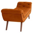 Ver imagem 5 de Puff Recamier Decorativo com Tachas 195cm Santorini Couríssimo Camel