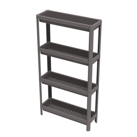 Estante Organizadora Geo Linear 4 Prateleiras Cinza/Mushroom
