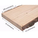 Ver imagem 3 de Tábua Rústica para Prateleira 4,5x35x200cm