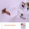 Kit de Acessórios para Banheiro 5 Peças Inox 304 Rosé Gold - Demima - 5