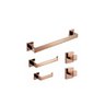 Kit de Acessórios para Banheiro 5 Peças Inox 304 Rosé Gold - Demima - 1