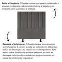 Ver imagem 4 de Cabeceira Cama Casal Queen Size 160 Cm Esther Suede e Frame Cor:cinza