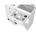 Ver imagem 3 de Penteadeira Camarim Me Retrô 100% Mdf com Iluminação em Led e 5 Gavetas Cor Branco