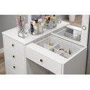 Ver imagem 6 de Penteadeira Camarim Me Retrô 100% Mdf com Iluminação em Led e 5 Gavetas Cor Branco