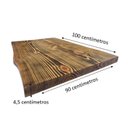 Ver imagem 3 de Tampo de Mesa 4,5x90x100cm Rústico Queimado Preto/Escuro Woodforce