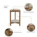 Ver imagem 3 de Mesa Lateral Lizz Off White Cedro Casa D