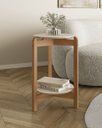 Ver imagem 1 de Mesa Lateral Lizz Off White Cedro Casa D