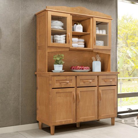 Armário Cristaleira 5 Portas 3 Gavetas Brasil Freijó Madeira Pinus - Cavazotto