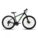 Ver imagem 1 de Bicicleta Pulse Quick Aro 29 Freio a Disco 21v Cambios Preto Verde e Branco
