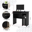Ver imagem 3 de Mesa / Escrivaninha Para Computador e Estudo VIE Com Bandeja Retrátil 1 Gaveta Auxiliar Com Corrediç