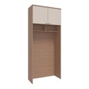 Ver imagem 1 de Guarda Roupa Modulado Ponte 2 Portas 2450x1000mm Setiba Plus Rimo Carvalho/off White