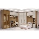 Ver imagem 3 de Guarda Roupa Modulado Ponte 2 Portas 2450x1000mm Setiba Plus Rimo Carvalho/off White