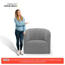 Ver imagem 5 de Kit 02 Poltronas Decorativas Abby Bouclê Cinza Escuro - Desk Design
