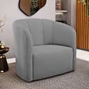 Ver imagem 2 de Kit 02 Poltronas Decorativas Abby Bouclê Cinza Escuro - Desk Design