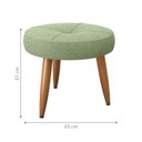 Ver imagem 3 de Jogo Poltrona e Puff Seo Tuca Sala Boucle Assento Espuma D23 Verde Matrix