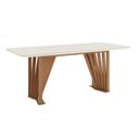 Ver imagem 3 de Mesa de Jantar Adriana 200 C. Vidro 8 Cad. Anne Caramelo/linho - Henn