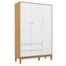 Quarto de Bebê Unique 3 Portas com Cômoda 6 Gavetas e Painel Ripado Branco Soft Freijó Eco Wood - Ma - 5