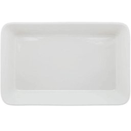 Kit 5 Travessas Assadeiras de Porcelana Branca 1,5l Refratários 30x20cm Buffet Restaurante - 2