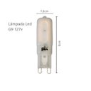 Ver imagem 2 de Kit Lâmpadas Led G9 Halopin 4,5w 127V Luz Quente 2400k - Luz Quente 2400k - 7 Unidades