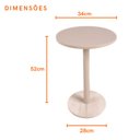 Ver imagem 2 de Mesa Lateral de Apoio Redonda Offwhite em Mdf para Sala Quarto Decoração Hall de Entrada Consultório