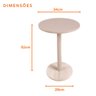 Mesa Lateral de Apoio Redonda Offwhite em Mdf para Sala Quarto Decoração Hall de Entrada Consultório - 2