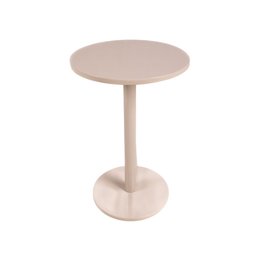 Mesa Lateral de Apoio Redonda Offwhite em Mdf para Sala Quarto Decoração Hall de Entrada Consultório - 1