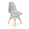 Mesa Inês 80cm Branca + 4 Cadeiras Eames Eiffel - Cinza - 2