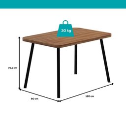 Conjunto Sala de Jantar 4 Cadeiras Seattle Carraro Nogal - 4