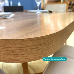 Conjunto Sala de Jantar 4 Cadeiras Seattle Carraro Nogal - 5