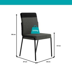 Conjunto Sala de Jantar 4 Cadeiras Seattle Carraro Nogal - 8