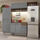 Ver imagem 1 de Armário de Cozinha Completa 229cm Rustic/cinza Emilly Madesa 18xa Rustic/cinza