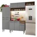 Ver imagem 7 de Armário de Cozinha Completa 229cm Rustic/cinza Emilly Madesa 18xa Rustic/cinza