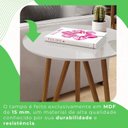 Ver imagem 6 de Mesa Lateral para Sala de Estar Corinto 100% MDF 60 cm Branco