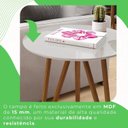 Ver imagem 6 de Mesa Lateral para Sala de Estar 100% MDF 60 cm Branco