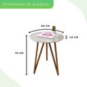 Ver imagem 3 de Mesa Lateral para Sala de Estar Corinto 100% MDF 70 cm Branco