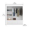 Guarda Roupa Casal com Portas de Correr 137x171x46cm Branco - 2