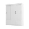 Guarda Roupa Casal com Portas de Correr 137x171x46cm Branco - 1