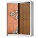 Ver imagem 2 de Guarda-Roupa Infantil Madesa Enzo 2 Portas de Correr com Espelho Branco/Rustic Cor:Branco/Rustic