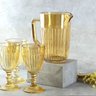 Jogo de Taças com Jarra Athena de Vidro Âmbar de Agua ou Suco - 5