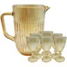 Jogo de Taças com Jarra Athena de Vidro Âmbar de Agua ou Suco - 1